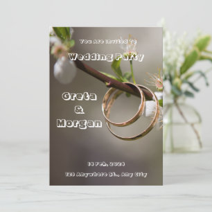 Faire-part de mariage en tissu blanc organique