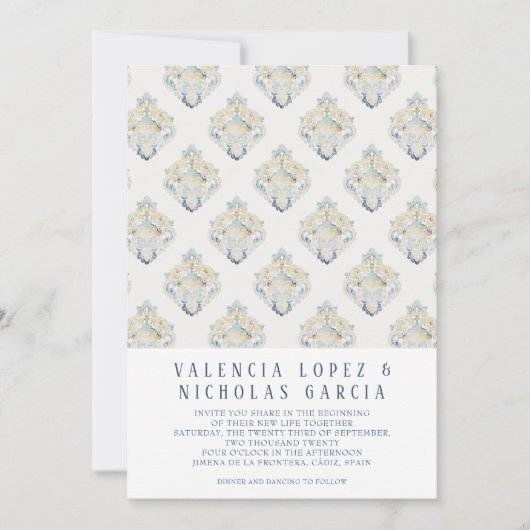 Faire-part de mariage en tuile espagnole (Devant)