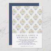 Faire-part de mariage en tuile espagnole (Devant / Derrière)