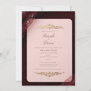 Faire-part de mariage en tulle scintillant de Bour