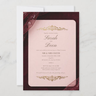 Faire-part de mariage en tulle scintillant de Bour