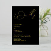 faire-part de mariage en typographie de script élé (Debout devant)