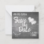 Faire-part de mariage en typographie de tableau no (Devant)