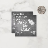 Faire-part de mariage en typographie de tableau no (Devant/Arrière en situation)