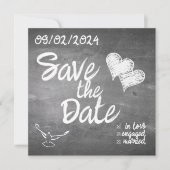 Faire-part de mariage en typographie de tableau no (Devant)