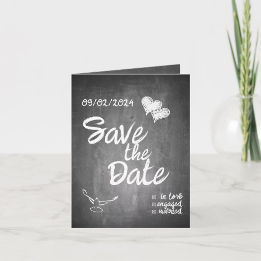 Faire-part de mariage en typographie de tableau no (Devant)