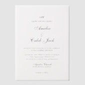 Faire-part de mariage en vélin avec monogramme mod (Recto)