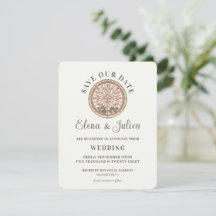 Faire-Part de Mariage en Verre Peint Botanique