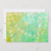 Faire-part de mariage en vert designer (Dos)