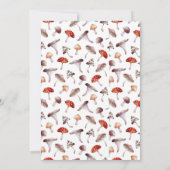 Faire-part de mariage enchanté de champignons (Dos)