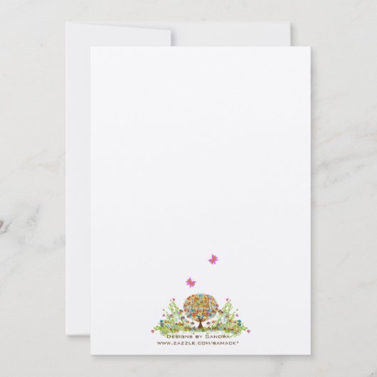 Faire-part de mariage Enchanted Fairy Love Tree (Dos)