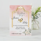 faire-part de mariage enchanteresse à une Union ma (Debout devant)