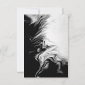 Faire-part de mariage encre d'art noir et blanc (Dos)