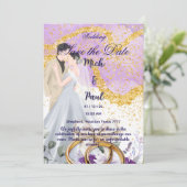 Faire-part de mariage Enregistrer la date (Debout devant)