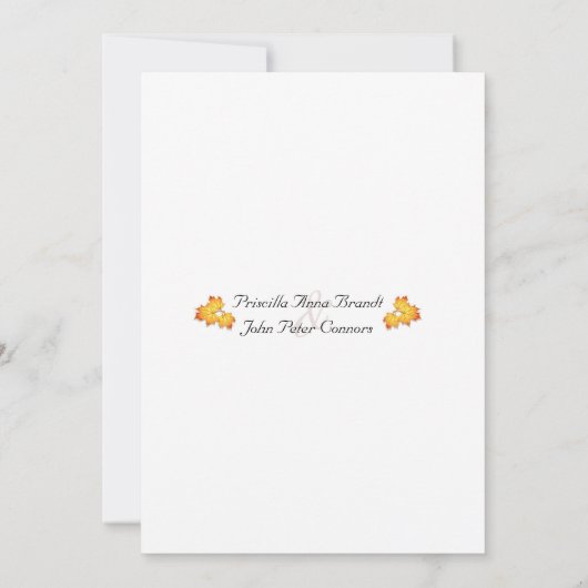 Faire-part de mariage Enregistrer La Date, Feuille (Dos)