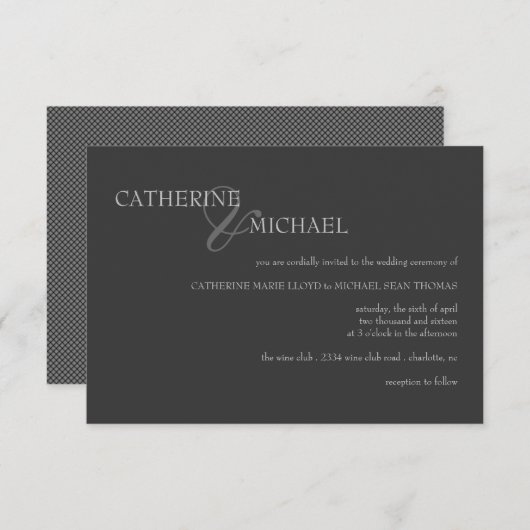 Faire-part de mariage| Ensemble (Devant / Derrière)