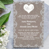 Faire-part de mariage ensemble monogramme code QR