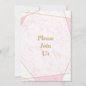 Faire-part de mariage époustouflant, marbrure rose (Dos)
