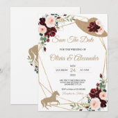 Faire-part de mariage équestre (Devant / Derrière)