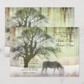 Faire-part de mariage équestre (Devant / Derrière)