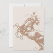 Faire-part de mariage équestre Vintage (Dos)
