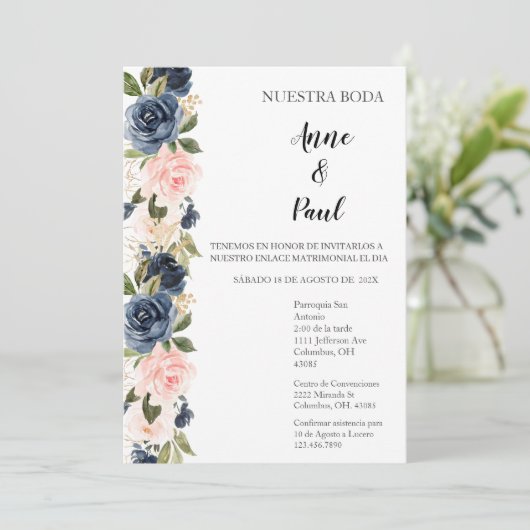 Faire-part de mariage espagnol (Debout devant)