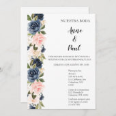 Faire-part de mariage espagnol (Devant / Derrière)