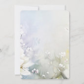 Faire-part de mariage espagnol à fleurs blanches (Dos)