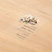 Faire-part de mariage espagnol avec fleurs blanche (Poser)