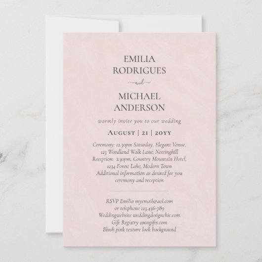 Faire-part de mariage espagnol BILINGUAL Nuestra B (Devant)