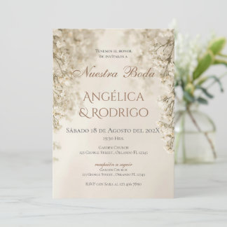 Faire-part de mariage espagnol bohème