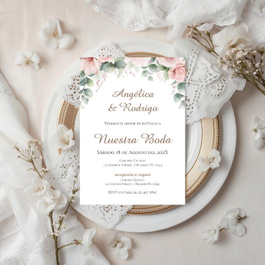 Faire-part de mariage espagnol bohème