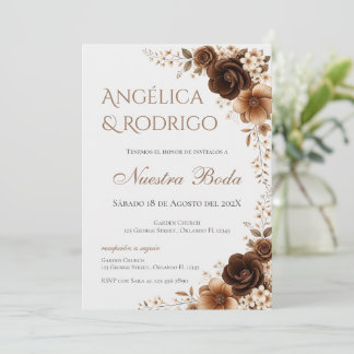 Faire-part de mariage espagnol bohème
