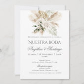 Faire-part de mariage espagnol Boho (Devant)