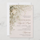 Faire-part de mariage espagnol boho (Devant)