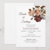 Faire-part de mariage espagnol Boho (Devant / Derrière)