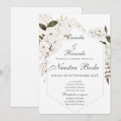 Faire-part de mariage espagnol Boho (Devant / Derrière)