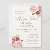 Faire-part de mariage espagnol boho (Devant)