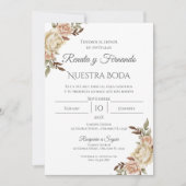 Faire-part de mariage espagnol Boho (Devant)