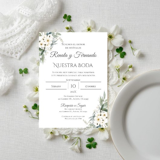 Faire-part de mariage espagnol Boho