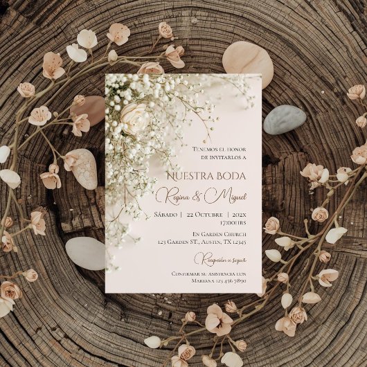 Faire-part de mariage espagnol boho