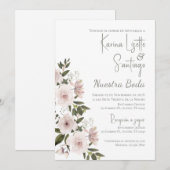 Faire-part de mariage espagnol Boho (Devant / Derrière)