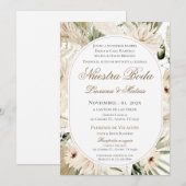 Faire-part de mariage espagnol Boho (Devant / Derrière)