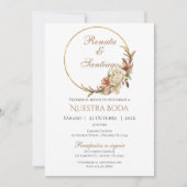 Faire-part de mariage espagnol Boho (Devant)