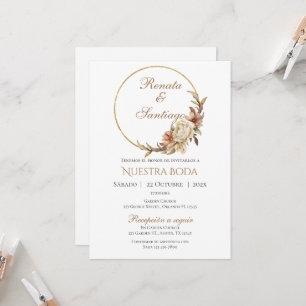 Faire-part de mariage espagnol Boho