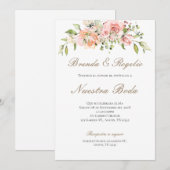 Faire-part de mariage espagnol Boho (Devant / Derrière)