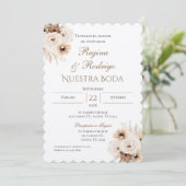 Faire-part de mariage espagnol Boho (Debout devant)