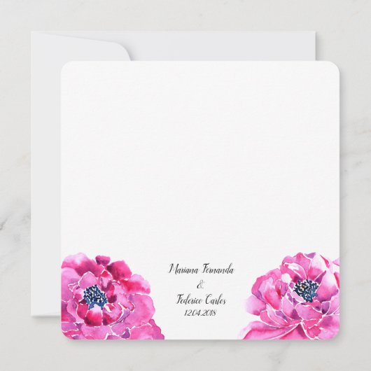 faire-part de mariage espagnol carré, Invitación B (Dos)