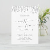 Faire-part de mariage espagnol Fleur sauvage Calli (Debout devant)