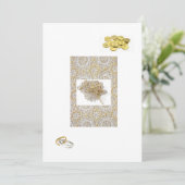 Faire-part de mariage espagnol "Gold Bands & Coins (Debout devant)